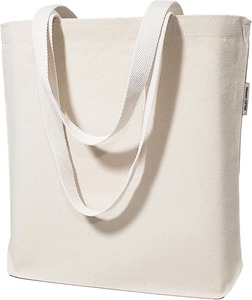 Everyday Core Geometric Pattern Folding Canvas Tote Bag Large Size Reusable with Zipper Closure and Shoulder Length Handle - Product Image 4