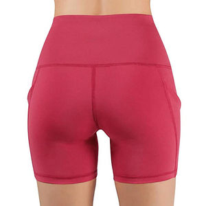 Shorts Reversibles de Spandex/Nylon con Efecto Levanta Glúteos y Fruncido, para Mujer, 4.5 Pulgadas, Cintura Alta, para Yoga y Ejercicio - Product Image 5