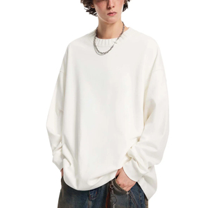 Sweat-shirt unisexe délavé à l'acide, coupe oversize, col rond, style streetwear, impression personnalisée, broderie, OEM ODM - Product Image 3