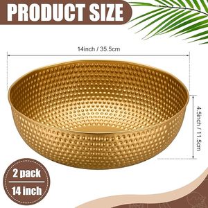 Bol décoratif en laiton pour pédicure, petit format, idéal pour servir des fruits secs, des collations et la décoration de table. - Product Image 2