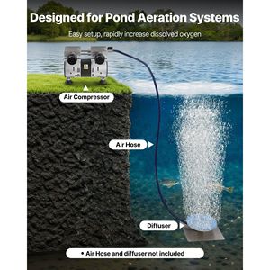 Aireador para Estanques de Acuicultura de 1 HP y 6.7 CFM, Aireador para Lagos de hasta 3 Acres, con Protección contra Sobrecalentamiento y Válvula Antirretorno de 74 Pulgadas - Product Image 6