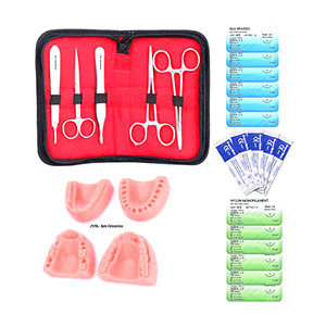 Kit de Suture Cutanée Médicale Avancé pour l'Entraînement Professionnel à la Chirurgie Anatomique avec Instruments Médicaux en Silicone - Product Image 1