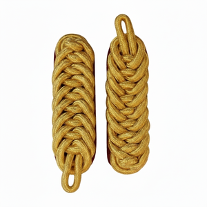 Épaulettes de service professionnelles ajustables en or massif, tissées à la main en cordon Mylar, style haut de gamme, vente chaude - Product Image 1