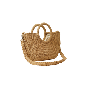 Bolso Tote de Yute Tejido a Mano con Forma de Media Luna, Bolso Cruzado para Mujer con Correa Desmontable, Venta al Por Mayor - Product Image 3