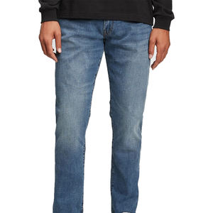 กางเกงยีนส์ผู้ชายเอวสูงทรงสปอร์ตผ้าเดนิมนุ่มสบายทรงตรงสลิมแบบลำลองขายส่งคุณภาพสูง - Product Image 3