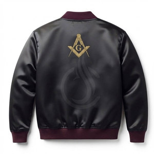 Veste maçonnique classique d'hiver avec logo brodé sur le devant, tissu de qualité supérieure, streetwear pour les cérémonies et les occasions spéciales - Product Image 2