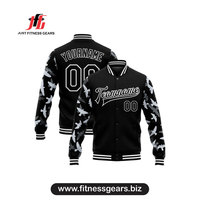 Veste universitaire personnalisée pour homme, rouge et noir, impression par sublimation, vêtement d'hiver décontracté, respirant, col montant chauffant, broderie, polyester