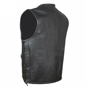Chaleco Informal de Cuero Genuino para Hombre, Cuello Mao, Transpirable, Verano, Multibolsillos, Ropa de Trabajo, Fotografía, Pesca, Sin Mangas - Product Image 6