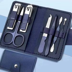 Mint Green 7 in 1 <b>Nail</b> Kit Stainless Steel Manicure <b>Set</b> Portable Case Classic Style Adult Use - Product Image 2