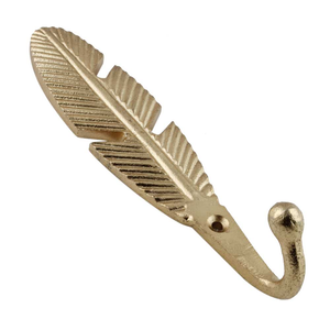 Timbre de Puerta de Latón Antiguo con Forma de Hoja, Timbre Decorativo de Metal con Acabado Vintage, Herraje Rústico para Puerta de Casa - Product Image 4