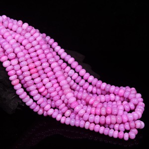 Perles rondes en pierre rose pour la fabrication de bijoux - Product Image 1