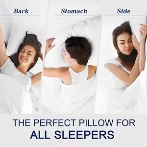 Wholesale High Quality Modern Anti-Bacteria Flame Retardant Hypoallergenic Solid Neck <b>Bed</b> <b>Pillows</b> 100% Cotton Filling White - Product Image 5