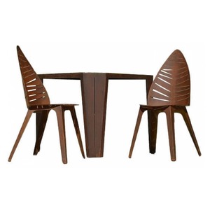 Silla Moderna de Acero Corten con Diseño de Hoja Hueca, Resistente al Óxido, Asiento Duradero para Exteriores, Jardín, Balcón, Decoración del Hogar y Uso Escolar - Product Image 1