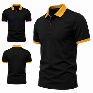 Fabricant OEM – Maillot sportif personnalisé avec logo imprimé en relief, coupe athlétique, design à patte de boutonnage, en coton mercerisé - Product Image 3