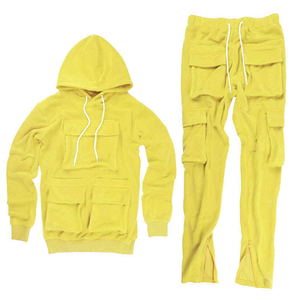 Pantalones de chándal acampanados de algodón para hombre, de marca privada, oversize, holgados, de pierna recta, con lavado ácido y bajo acampanado liso - Product Image 6