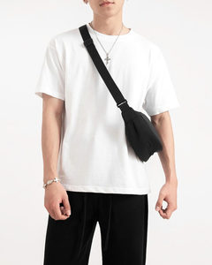 TST 3005.1 Bolso bandolera unisex básico de nailon arrugado con forma de media luna - Product Image 6