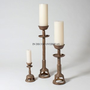 Ensemble de bougeoirs en fer de qualité supérieure, style rustique, décoration d'intérieur, porte-bougie en métal durable pour la décoration de centre de table - Product Image 1