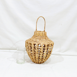 Lámpara de Mimbre de Jacinto de Agua de Moda con Asa - Iluminación Rústica Duradera para Interiores y Exteriores - Product Image 2