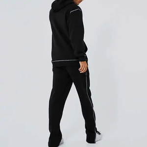 New Arrivals Men's Chenille Embroidery Tracksuit Top Quality <b>Polyester</b> Cotton French Terry <b>Jogger</b> Two Pieces Sets Hot Sale - Product Image 2