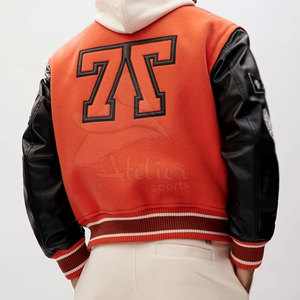 Veste de baseball respirante en cuir pour homme avec logo personnalisé – Nouvelle collection - Product Image 2