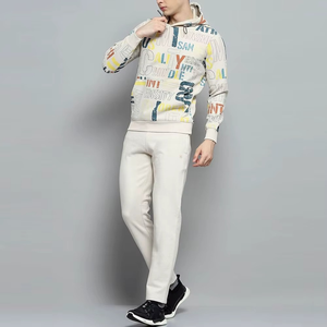 Ensemble de survêtement imprimé pour homme, deux pièces, pantalon de survêtement et sweat à capuche, séchage rapide, coton, streetwear, vêtements de sport, confortable - Product Image 5