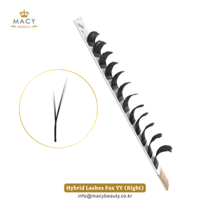 Pestañas Híbridas Forma YY Fox (Derecha) MACY BEAUTY KOREA Extensiones de Pestañas al por Mayor Pestañas Personalizadas Marca Privada Alta Calidad - Product Image 4