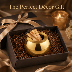 Luxury Brass Sphere Match Holder Decorative Match Storage Bowl <b>Refillable</b> <b>Candle</b> Accessory Modern Home Decor and Table Accent - Product Image 2