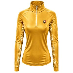 Camiseta Deportiva de Manga Larga con Cierre de Cremallera para Mujer, Diseño Floral en las Mangas, Ropa Deportiva para Correr al Aire Libre, Fabricada a Medida - Product Image 1