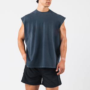 Camiseta sin mangas unisex anti-UV de secado rápido, personalizada, a color, para hombre, para fitness, gimnasio, informal, de verano, servicio OEM. - Product Image 5