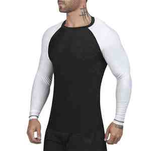 Chemises de compression pour hommes OEM de qualité supérieure, imprimées par sublimation, en polyester, pour la gym, le fitness, le surf et la plongée - Product Image 4
