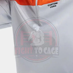 Wholesale Rate Men's Outdoor Athletic Set Half-Zip Hooded <b>Windbreaker</b> Jacket Matching Training Shorts 2-Piece Breathable Casual - Product Image 5