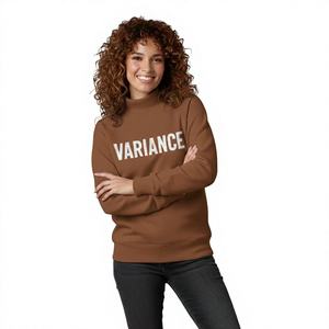 Sudadera Negra de Cuello Redondo para Mujer, Manga Larga, Tejido de Algodón, Estampado de Letras, Logotipo Variance en la Parte Delantera, Prenda Otoñal Transpirable - Product Image 4