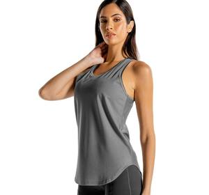 Camiseta sin mangas básica informal para mujer, cuello redondo, espalda cruzada, de punto acanalado, venta al por mayor del fabricante, algodón y elastano - Product Image 1