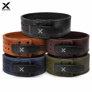 Ceinture de musculation en cuir véritable avec boucle à levier personnalisée – Guide des tailles – Ceinture de levage de poids en cuir de vachette véritable – OEM ODM Marque privée - Product Image 1