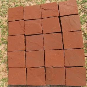 Mandana red Sandstone Thin Slab Rustic Design Sandblasted Surface Red Color Natural <b>Stone</b> Flooring - Product Image 5