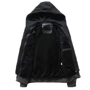 Chaqueta de Motociclista de Cuero PU Sólido con Bordado para Hombre, Cierre de Cremallera, Corte Ajustado, Estilo Casual, Tendencia de Moda Otoño-Invierno - Product Image 4