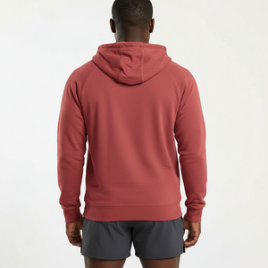 Sudadera con capucha para hombre, informal, para exteriores, con cremallera completa, forro polar grueso, cálida, con manga raglán y bolsillo canguro, fabricante mayorista OEM de marca privada - Product Image 2