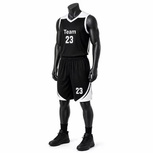 Tenue de basketball personnalisée respirante à séchage rapide, maillot et short légers pour équipe, ensembles de vêtements de sport athlétiques d'extérieur par sublimation - Product Image 4