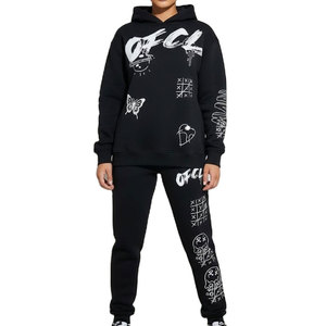 Chándal de Invierno de Forro Polar con Estampado Personalizado de Moda, 100% Algodón, Transpirable, Elegante, Cómodo, Ropa Casual de Calle Unisex - Product Image 4