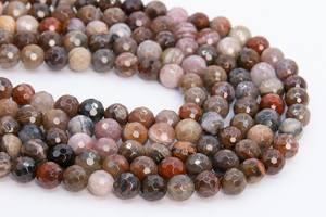 ลูกปัดไม้หินแจสเปอร์สีน้ำตาลขนาด 6 มม. ของแท้จากธรรมชาติ รูปทรงกลมเหลี่ยมเล็กๆ แบบไม่มีเจียระไน จำนวนมาก - Product Image 2