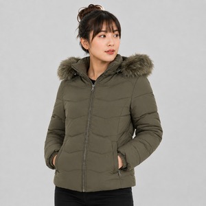 Jacket Warm Winter Bubble Puffer Coat Quilted Insulated Outerwear Lightweight Hooded Jacket Stylish Casual Clothing Women - Product Image 6