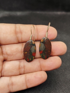 ต่างหูหินไทเกอร์อายสีน้ำตาลรูปไข่ทรงใหม่ปี 2026 สำหรับผู้หญิง - Product Image 2