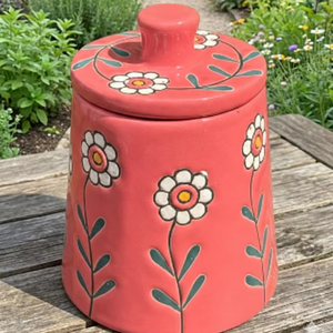 Pot à bougie en céramique Flora - Product Image 1