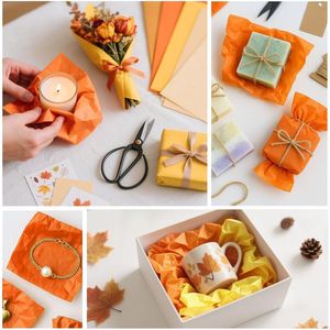 330 Fogli di Carta Velina 14 X 10 Pollici per Lavori Manuali, Arancione, Giallo e 5 Altri Colori Assortiti per Confezioni Regalo, Compleanni, Festività - Product Image 3
