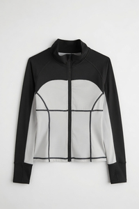 Slim Fit Ladies Polyester Spandex Jacket Thumb Loop Yoga Training Jacket Camo Print Workout <b>Zipper</b> <b>Top</b> Fitness Yoga Jackets - Product Image 1