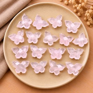 Cuentas de Cuarzo Rosa en Forma de Mariposa de 4x10mm, Facetadas, para la Fabricación de Joyas, Cuentas Sueltas al por Mayor, Suministros para Manualidades - Product Image 1