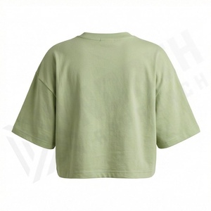 เสื้อครอปท็อปผ้าฝ้ายสีสันตามสั่งสำหรับผู้หญิง เสื้อแฟชั่นฤดูร้อน เสื้อสตรีทแวร์ เสื้อออกกำลังกาย เสื้อยืดสำหรับฟิตเนสและออกกำลังกาย - Product Image 2