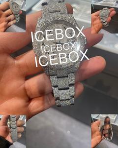 Reloj de Pulsera para Hombre Mossinate de Acero Inoxidable con Diamantes de Imitación VVS, Esfera de Cristal Mecánica, Estilo Hip Hop, 100% Pasa el Test de Diamantes - Product Image 4