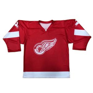 Camiseta de hockey sobre hielo para hombres adultos de diseño personalizado con impresión de transferencia de calor - Product Image 1