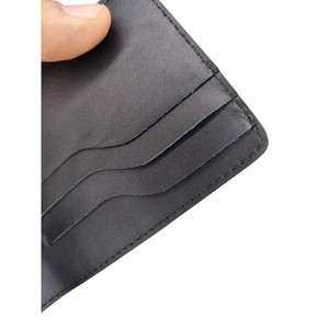 Genuine Leather Women's Premium High Quality Card Holder Short OEM Wholesale Black Beige Striped Design <b>RFID</b> Lining for Women - Product Image 4